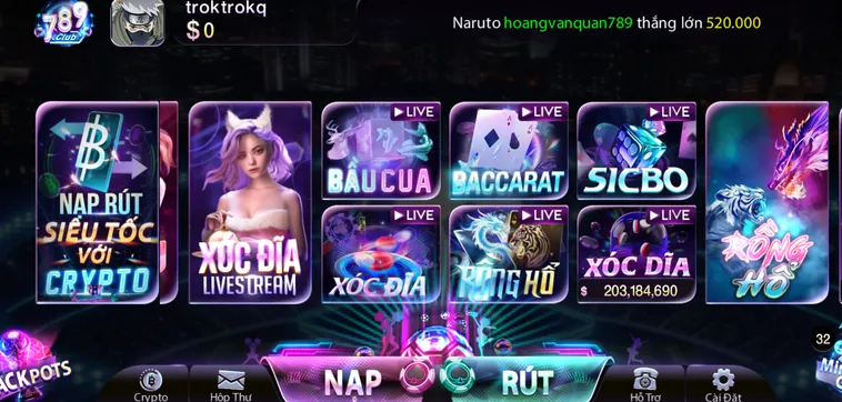 Sảnh Game Bài 789Club Với Tỷ Lệ Thưởng Cực Khủng