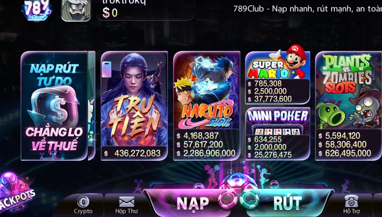 Các Tựa Game Nổ Hũ 789Club Với Cơ Hội Thắng Lớn Mỗi Ngày