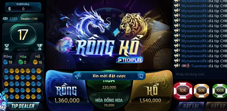 Chinh Phục Siêu Phẩm Rồng Hổ Casino Tại 789Club Với Thưởng Lớn